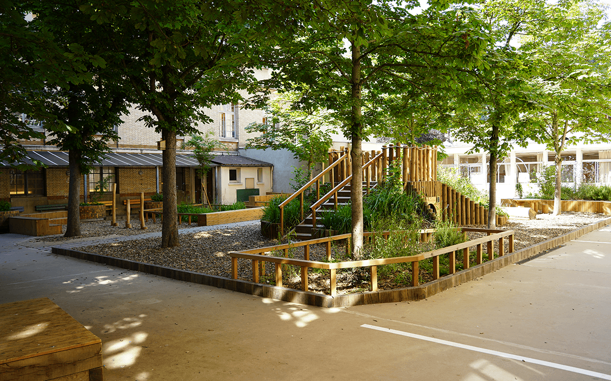 École élémentaire - 28, rue Saint-Jacques - Cour oasis